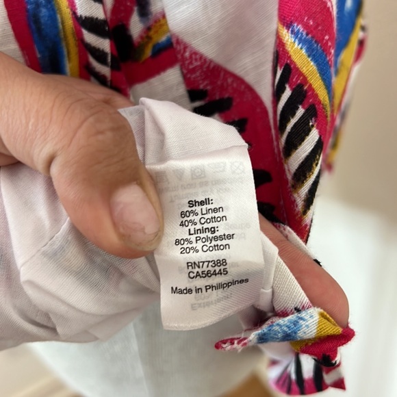 J Crew One Shoulder Dress White Pink Tropical Leaf Print Small - Picture 8 of 14